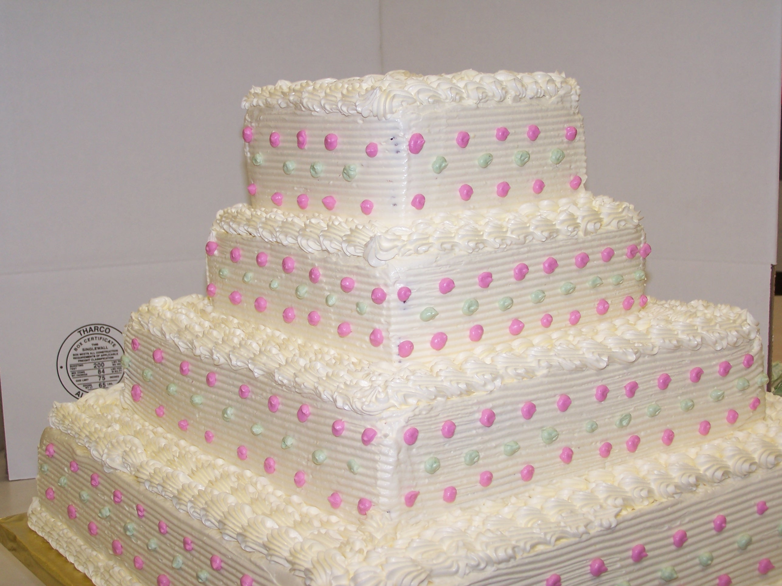 square wedding cake